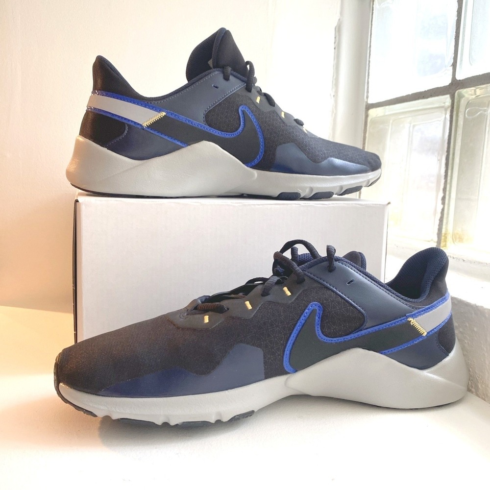 Nike Legend Essential 3 Next Nature Mens Training Shoes Black Blue CQ9356-034 13 - Picture 3 of 8